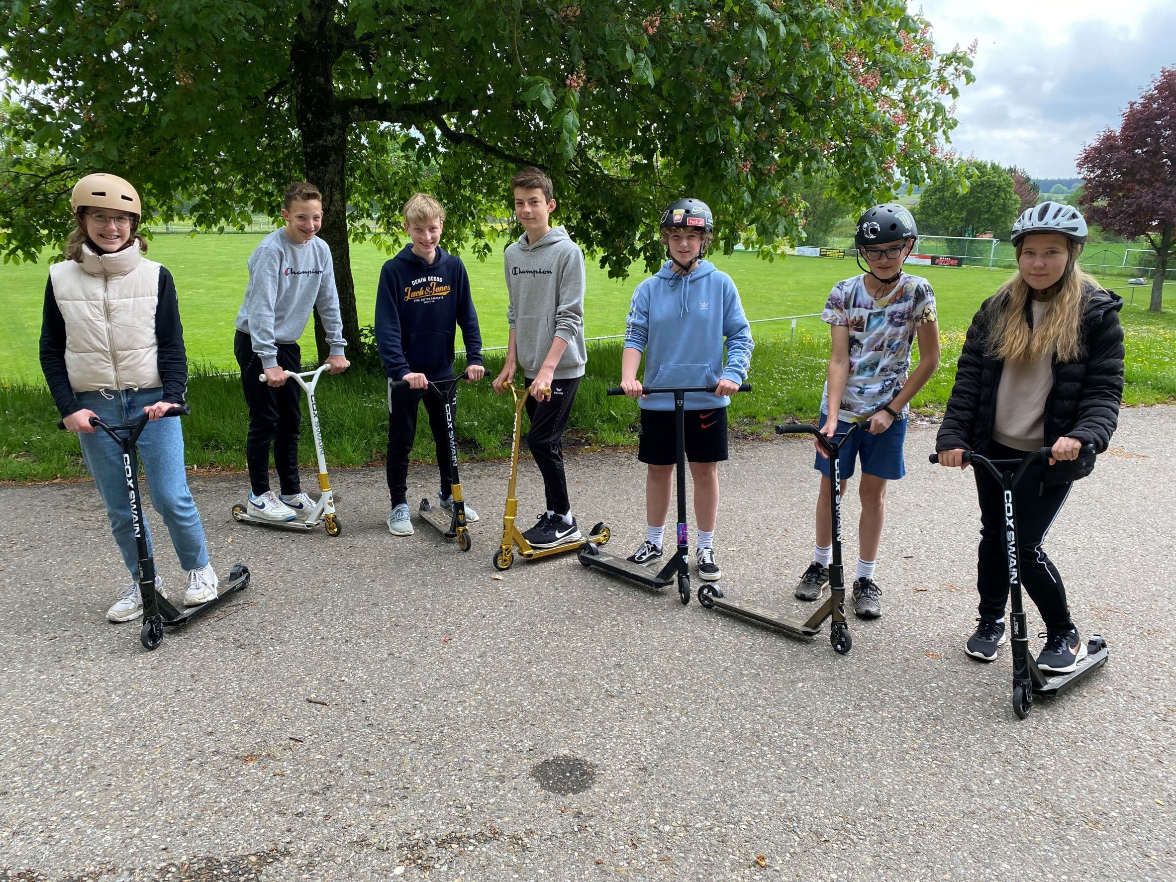 Skatepark Projektteam am Sportplatz